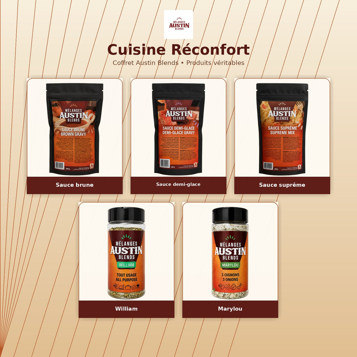 Coffret Cuisine Réconfort de Mélanges Austin Blends